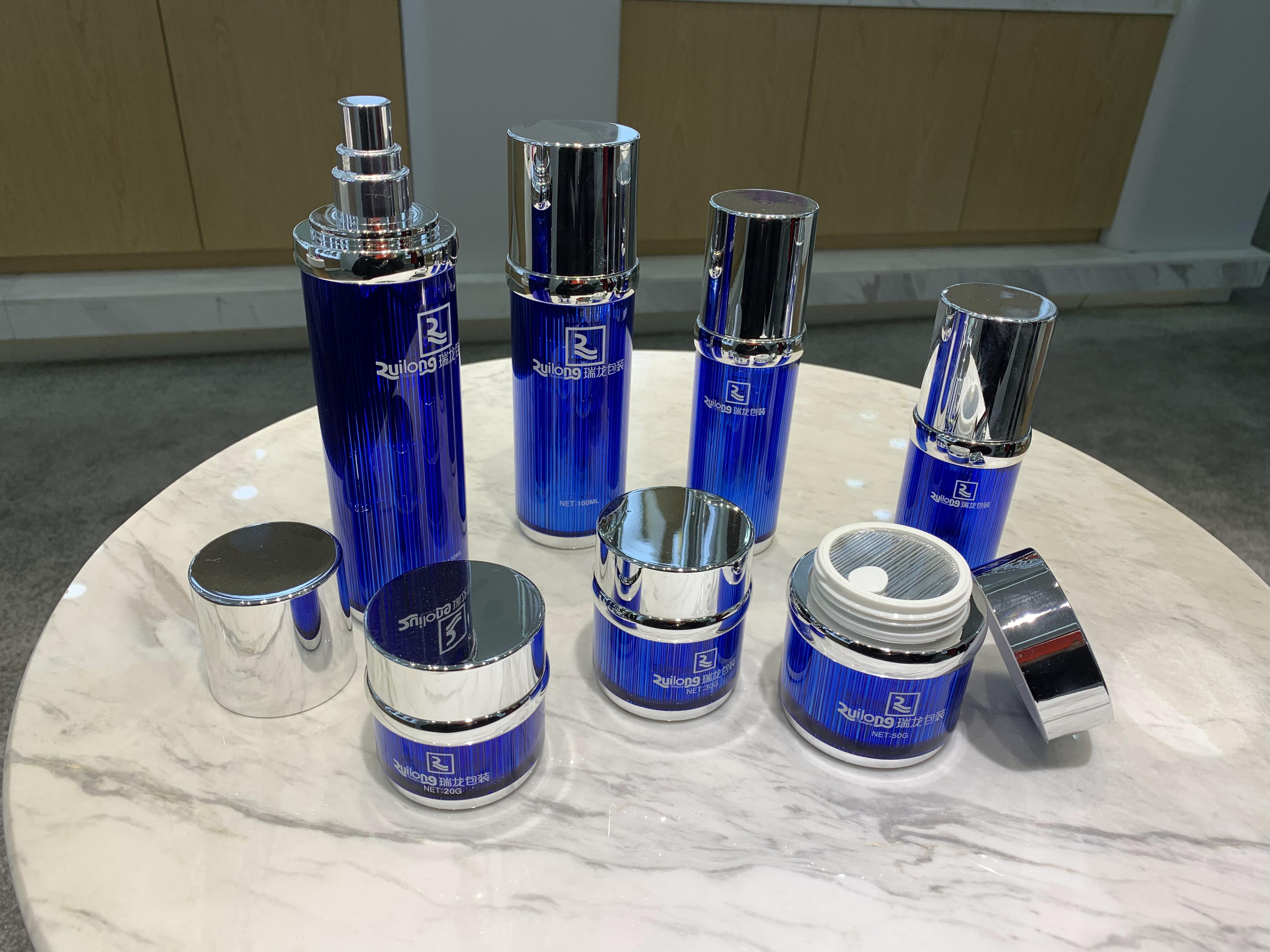 RL34拉丝系列膏霜乳液瓶化妆品包装套装